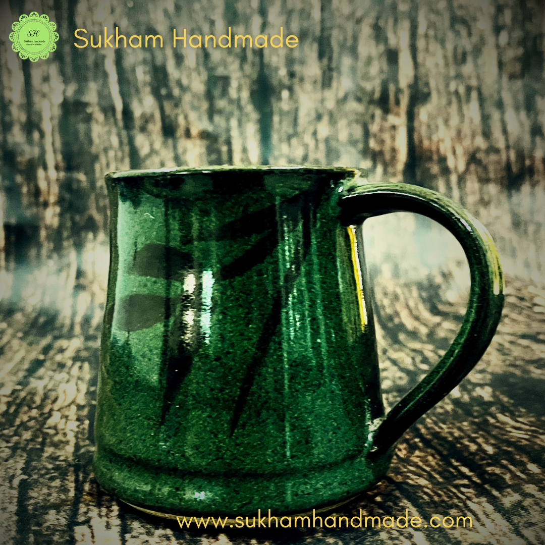 Ceramic cup - green big