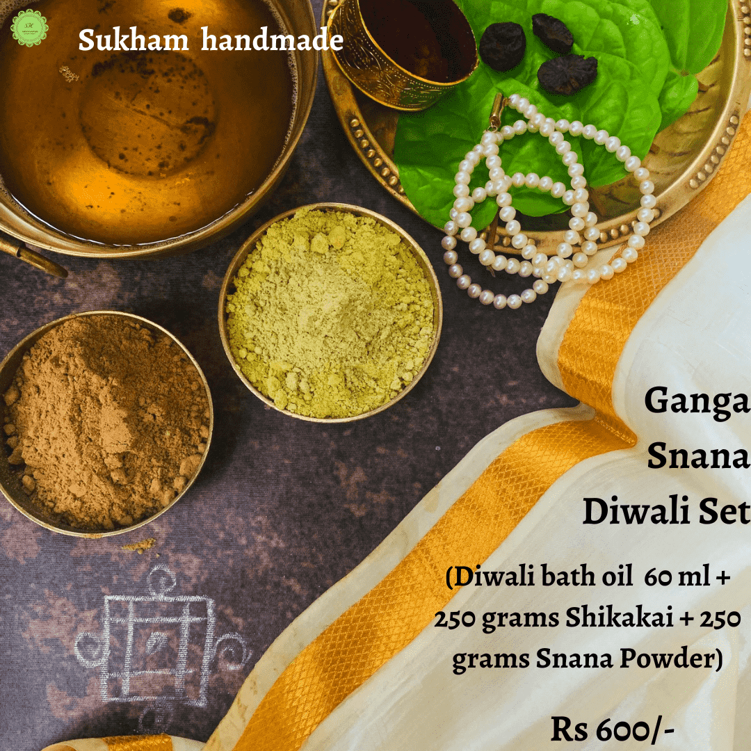 Ganga Snana set-( 250 grams of Shikakai , Bath powder & oil )