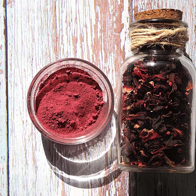 Hibiscus flower powder
