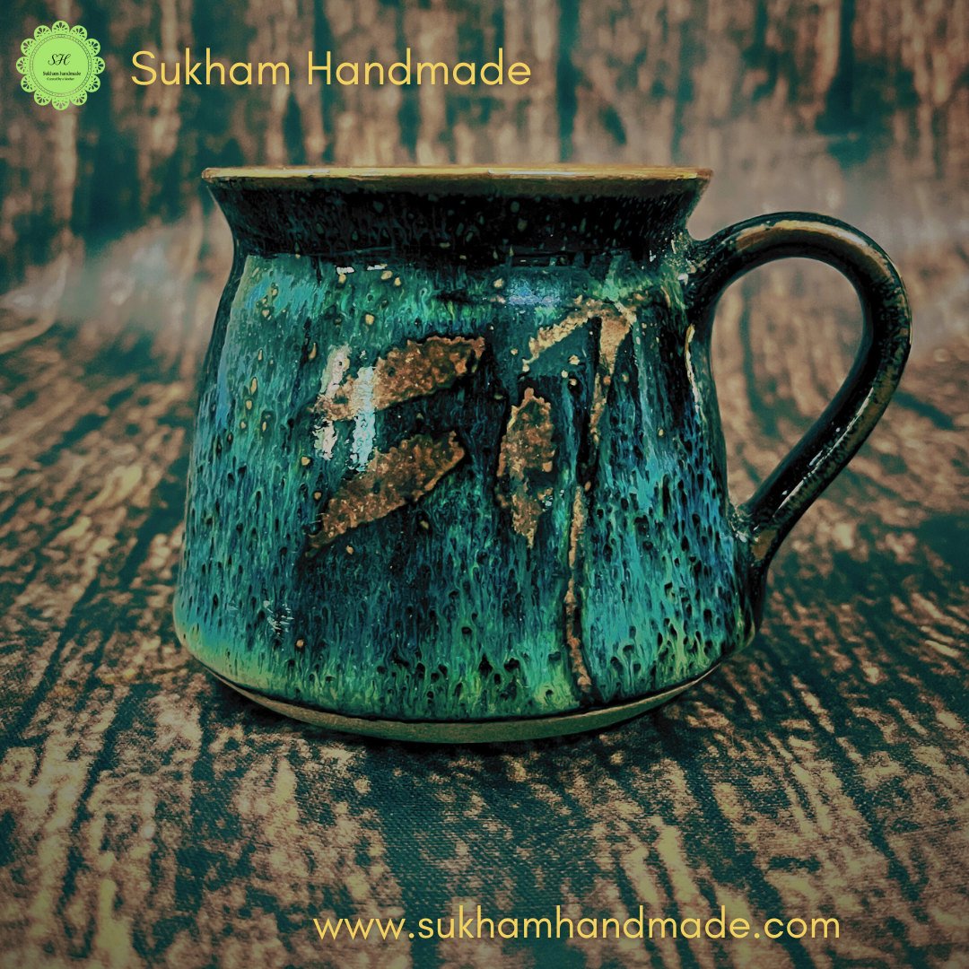 Ceramic cup - Teal