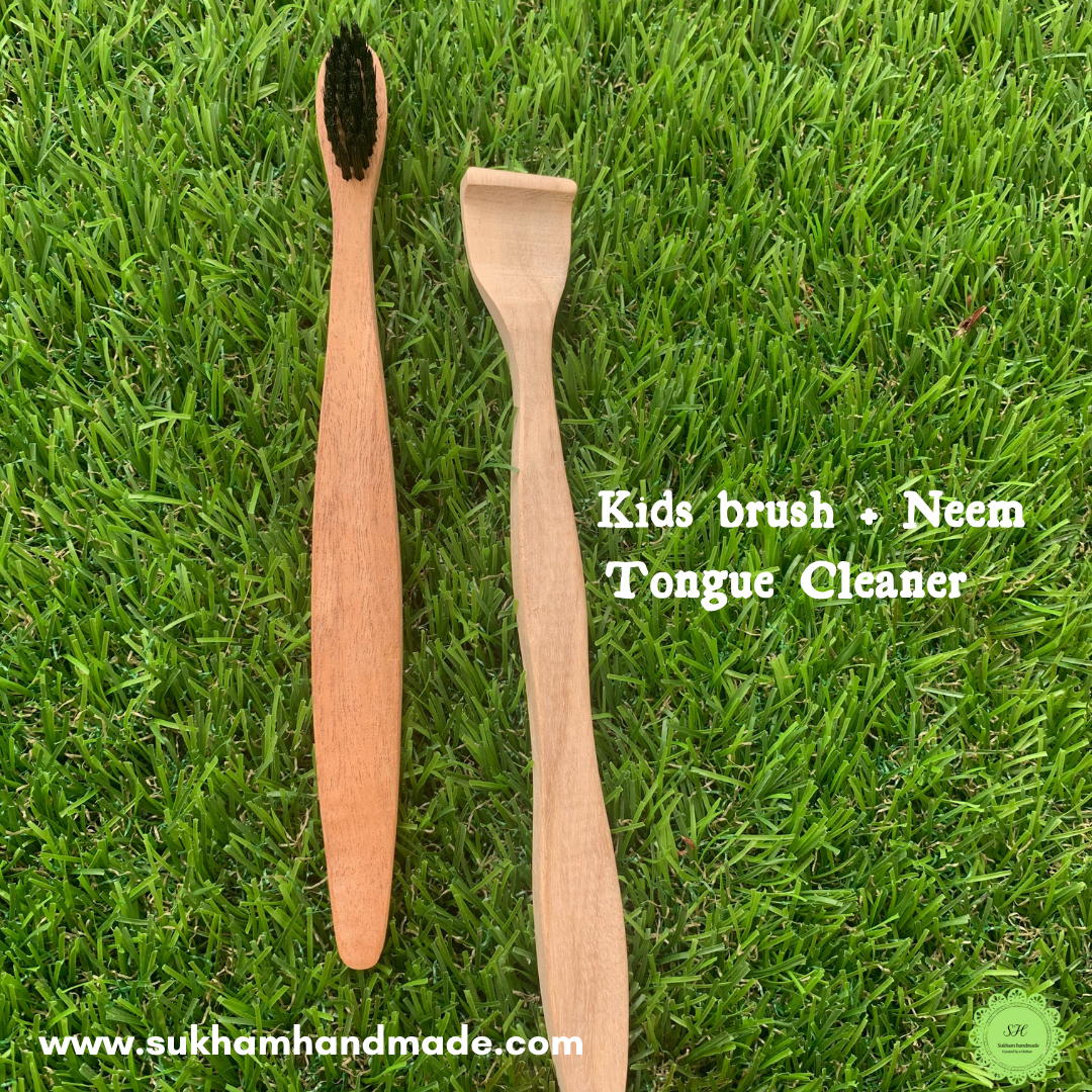 Kids brush + Neem Tongue cleaner
