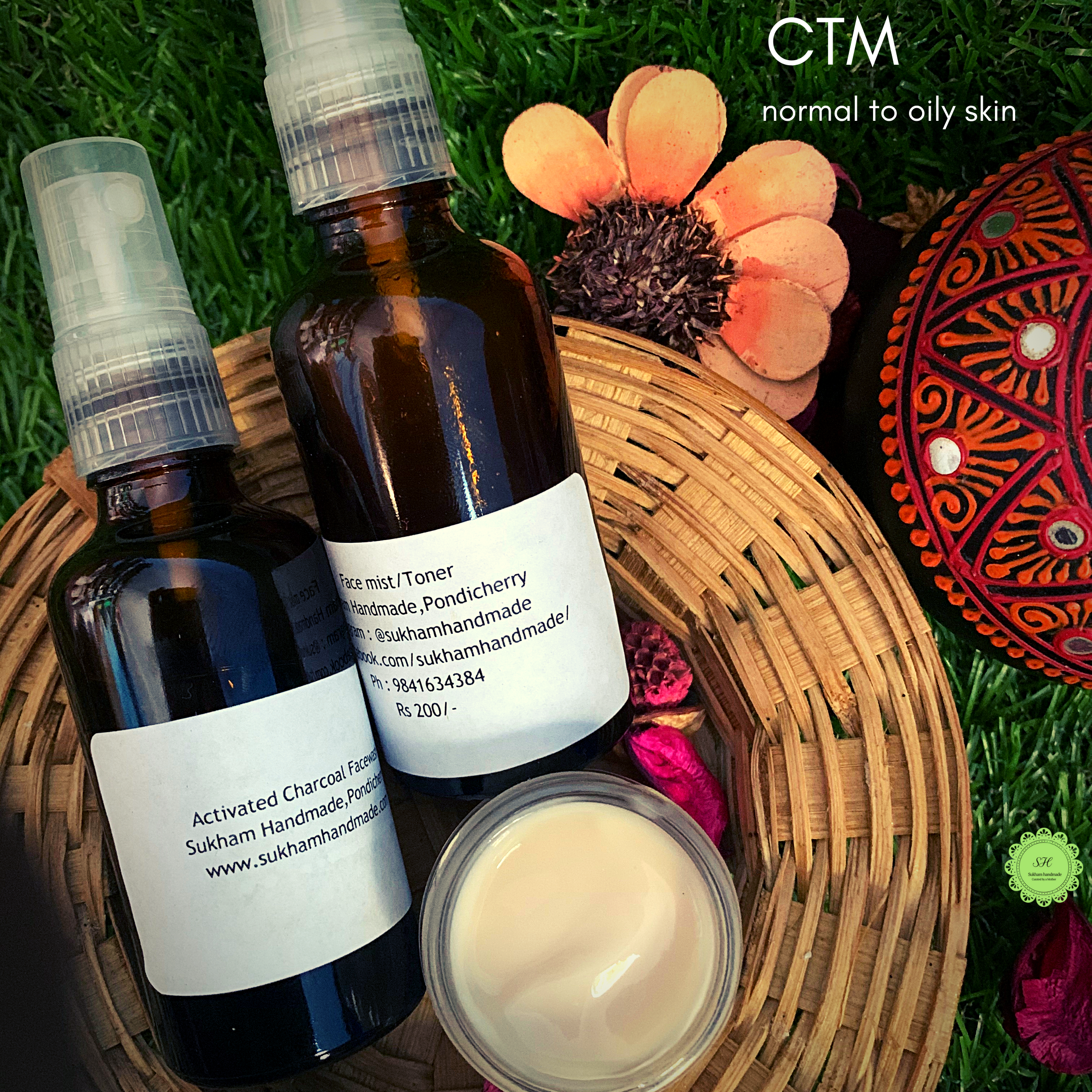 CTM kit ( normal to oily skin) – SUKHAM HANDMADE