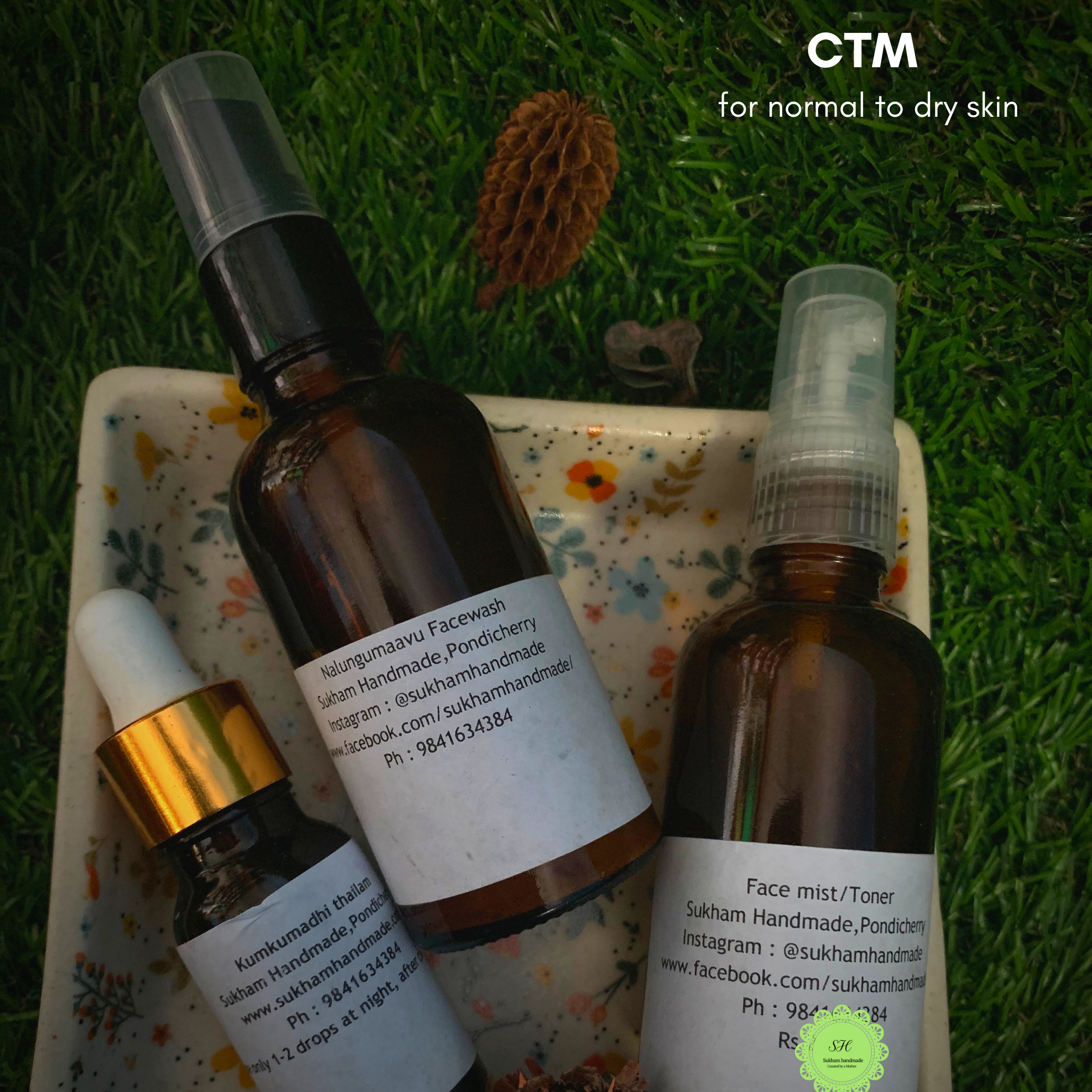 CTM kit ( normal to dry skin) – SUKHAM HANDMADE