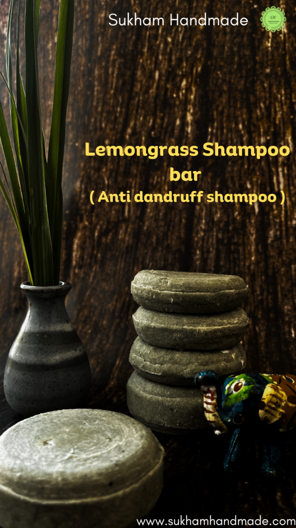 Lemongrass Shampoo bar used as anti-dandruff shampoo for men and women